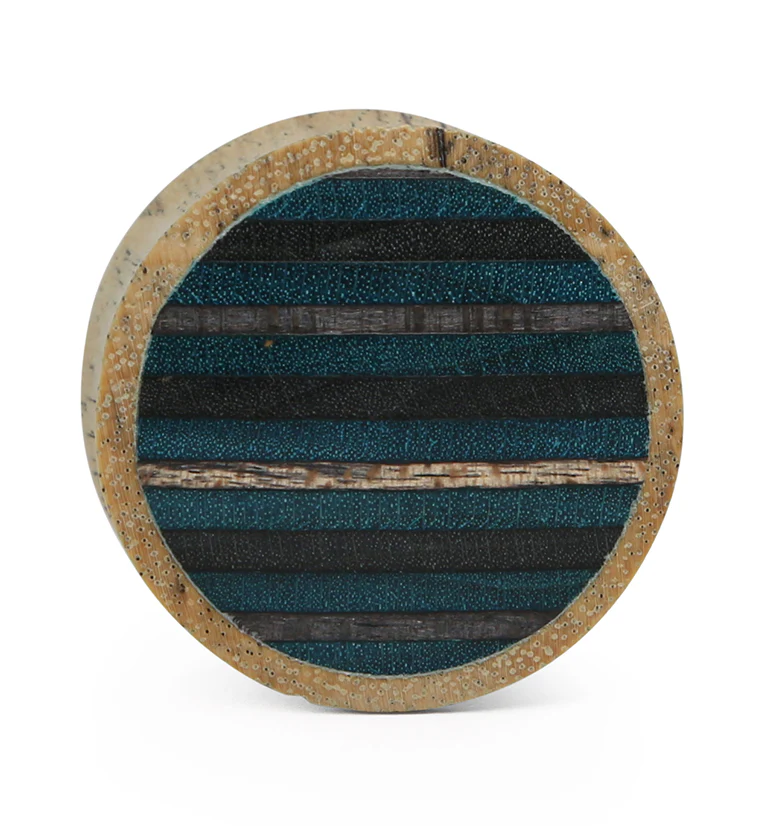 Black & Blue Wood Skateboard Plugs - Image 4