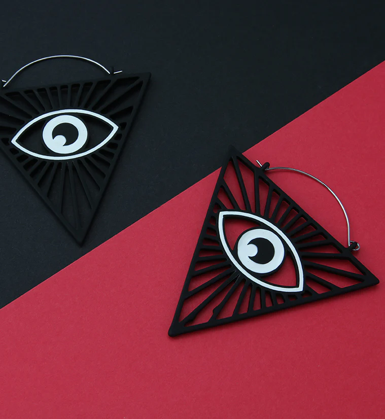 Black Eye of Providence Plug Hoops - Image 2
