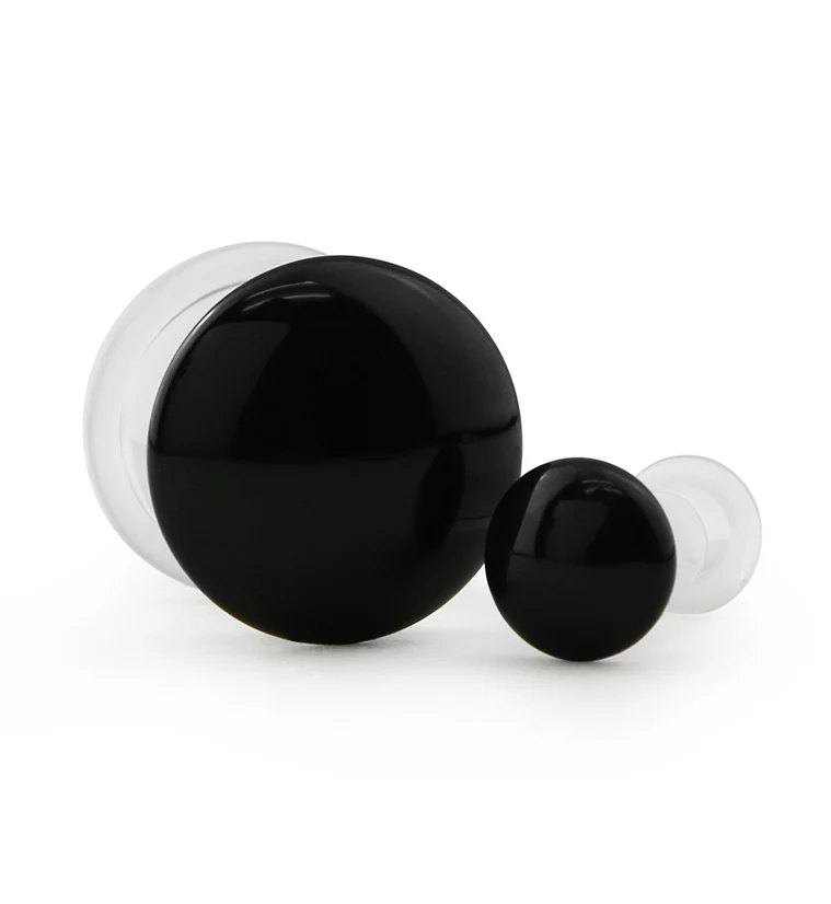 Black Glass Plugs - Single Flare - Image 3