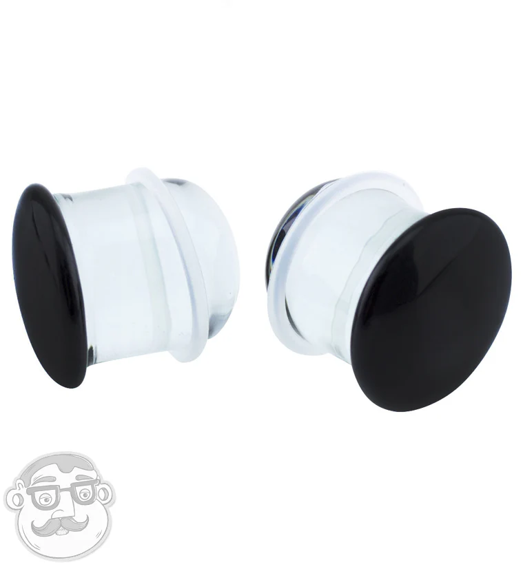 Black Glass Plugs - Single Flare - Image 6