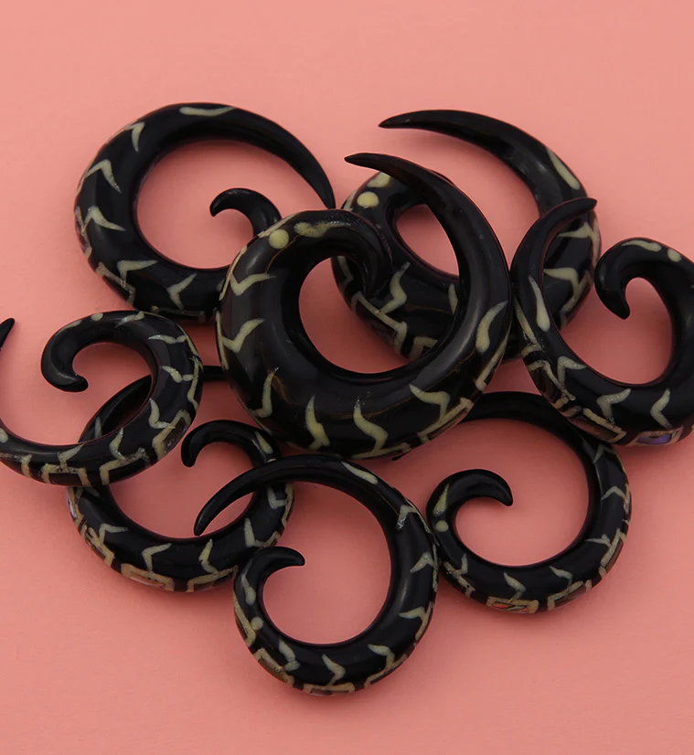 Black Horn Spirals Abalone Inlay - Image 4
