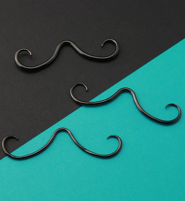 Black Imperial Mustache Septum Bar - Image 3