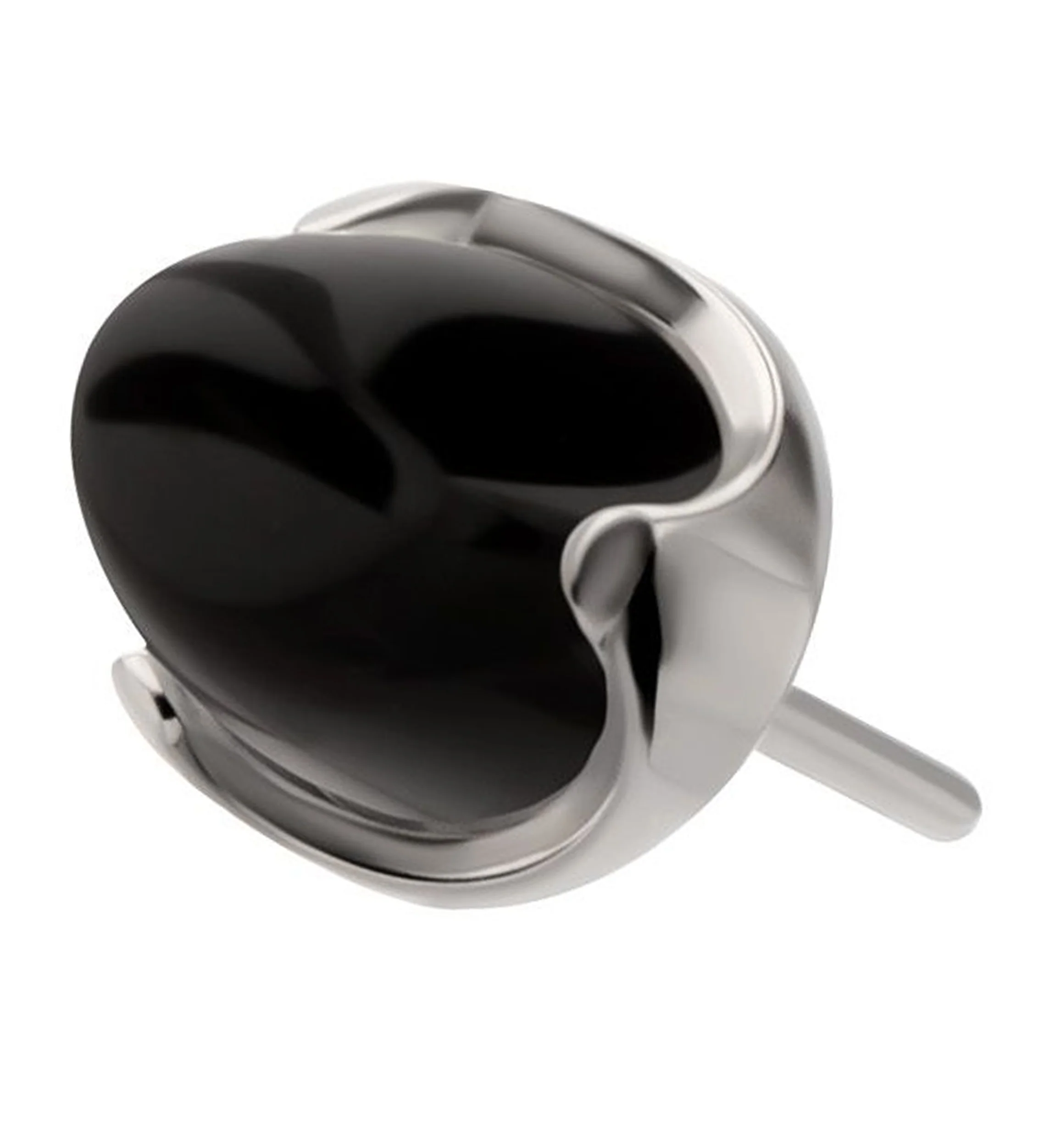 Black Onyx Bullet Titanium Threadless Top