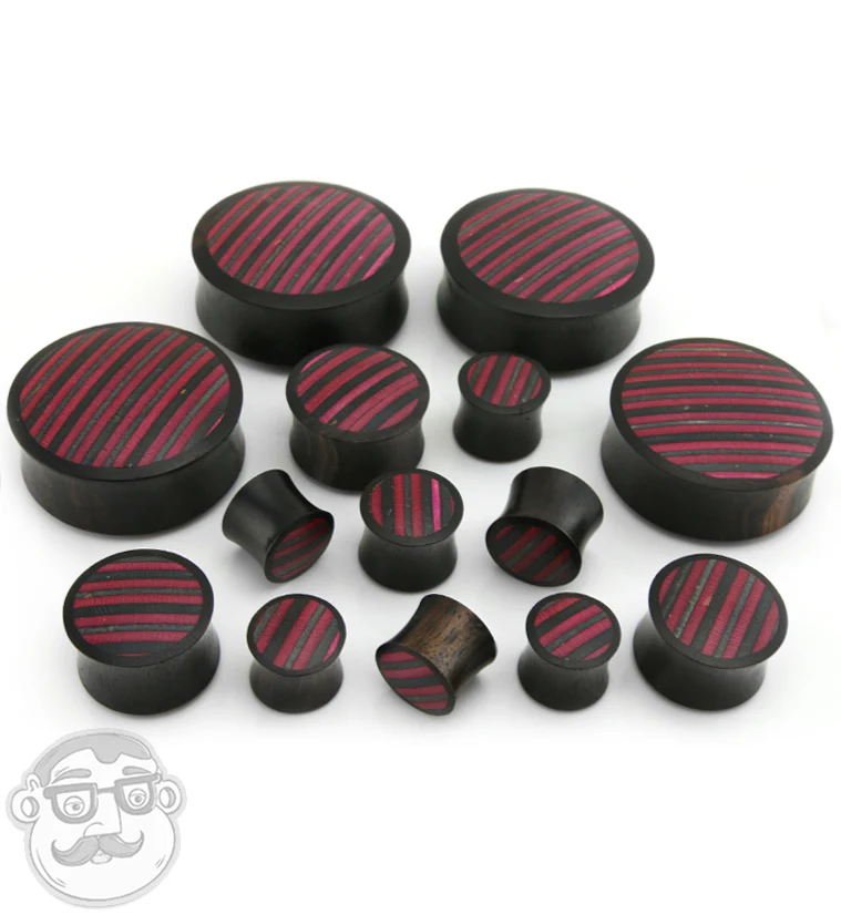 Black & Pink Wood Skateboard Plugs - Image 3