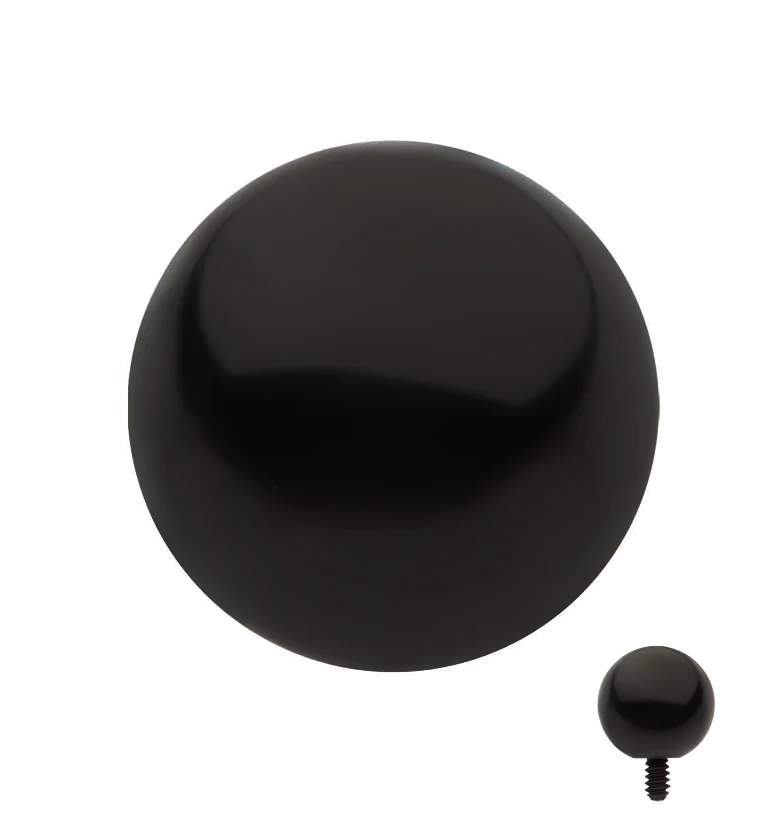Black PVD Ball Internally Threaded Titanium Top - Image 3