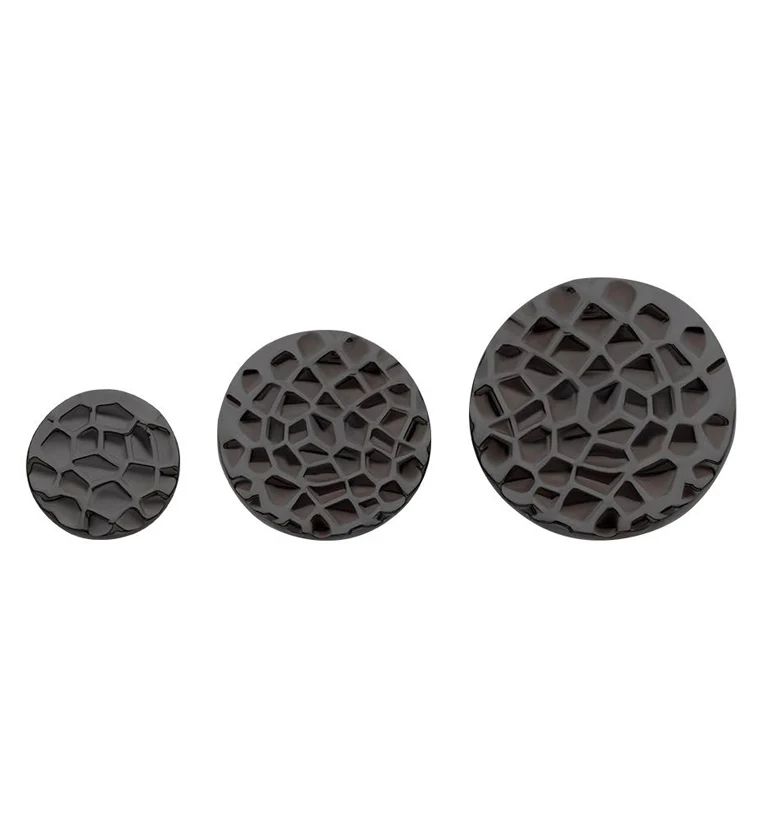 Black PVD Hammered Disk Threadless Titanium Top - Image 3