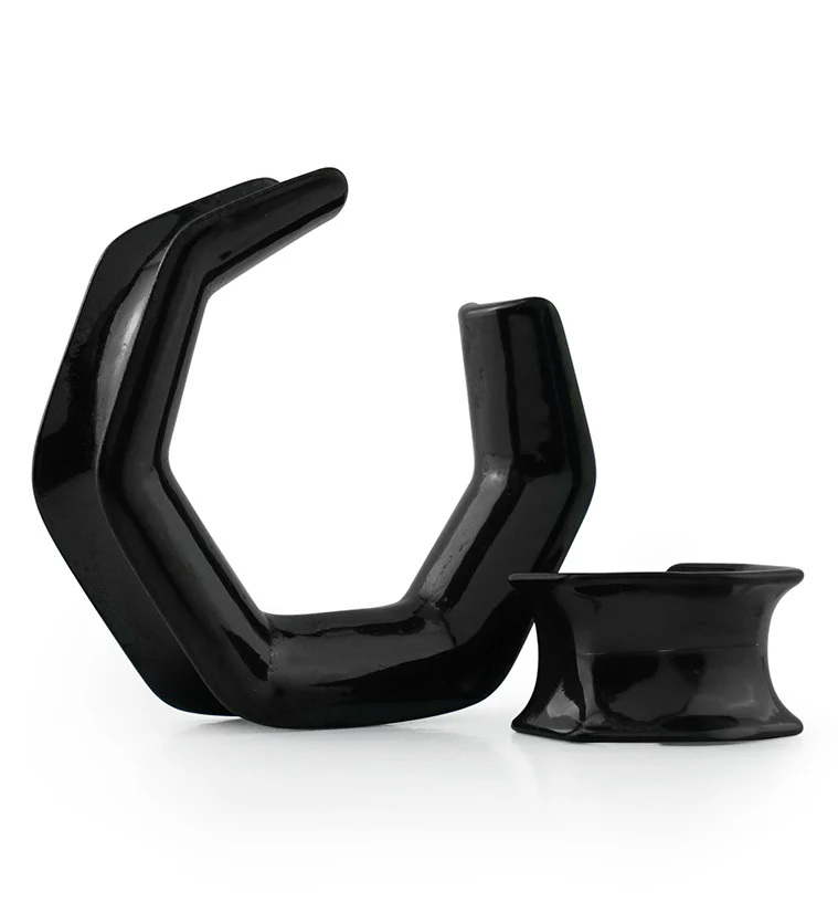 Black PVD Hex Saddles