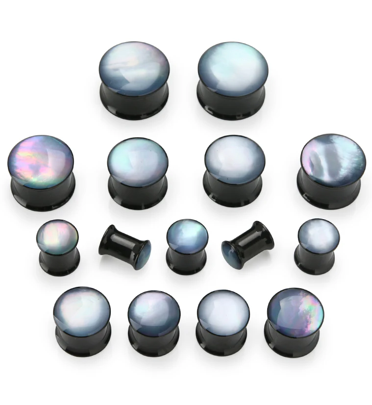 Black PVD Prism Stainless Steel Double Flare Tunnel Plugs - Image 3