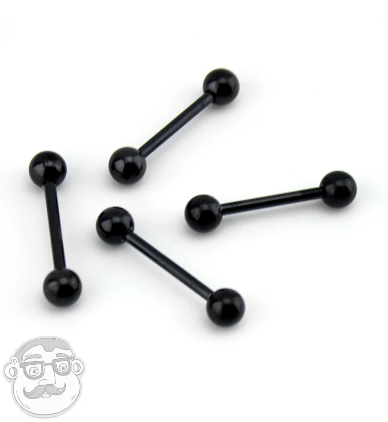 Black PVD Stainless Steel Barbell - Image 2