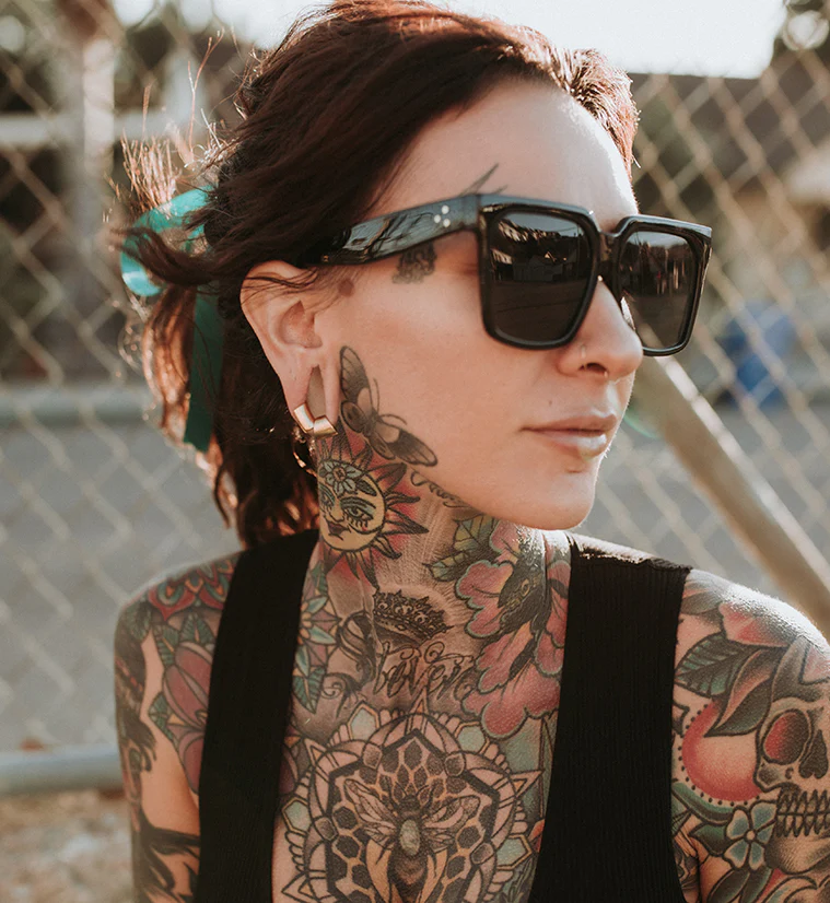 Black PVD Stainless Steel Hinged Stretched Ear Cuffs - Image 2