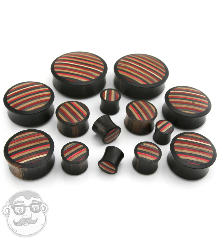 Black & Red Wood Skateboard Plugs - Image 2