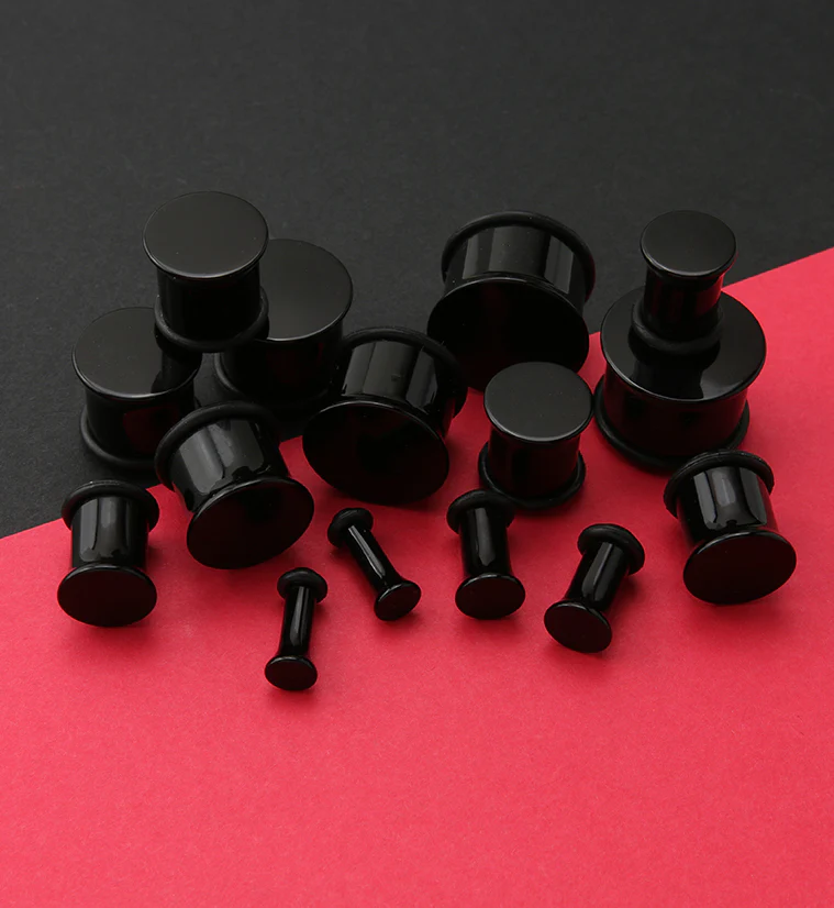 Black Single Flare Plugs - Image 2