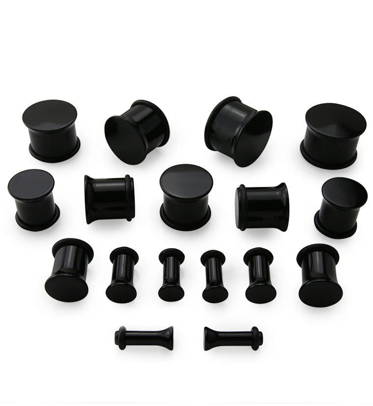 Black Single Flare Plugs - Image 3