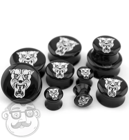 Black Traditional Panther Plugs - Image 2