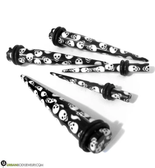 Black & White Skull Tapers - Image 2