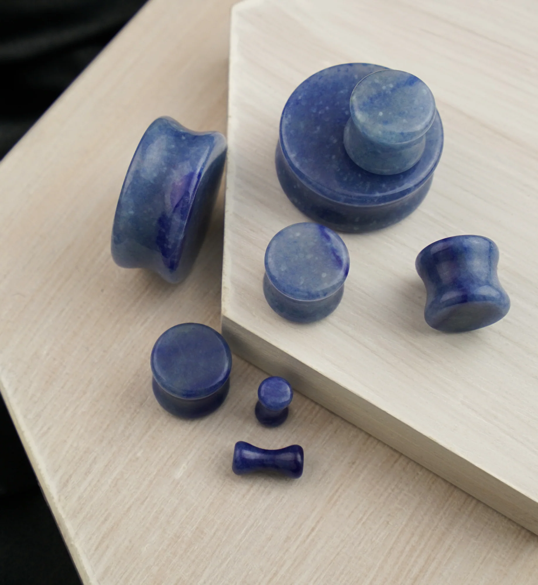 Blue Aventurine Stone Plugs - Image 2