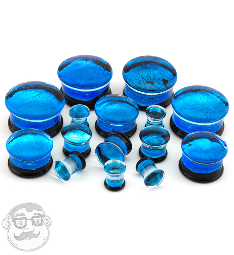 Blue Dichroic Glass Plugs - Image 3