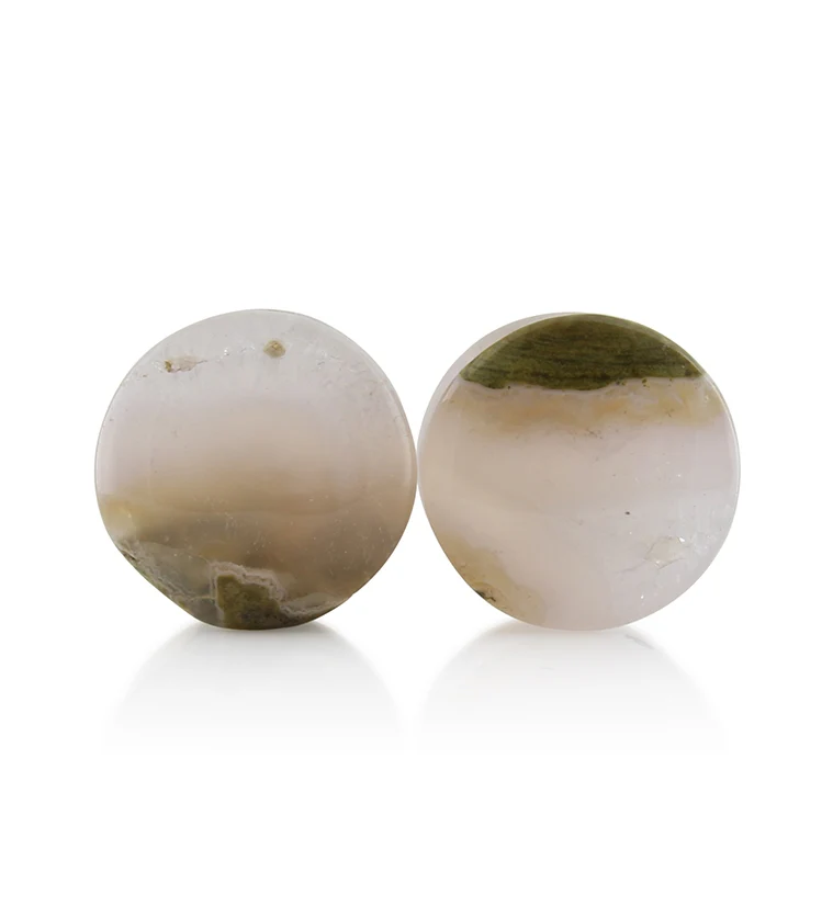 Blue Forest Petrified Wood Plugs 5-8 inch (16mm) Version 1