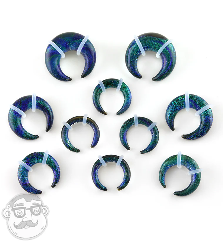 Blue & Green Dichroic Glass Pinchers - Image 3