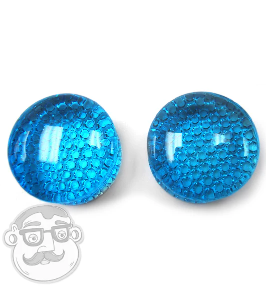 Blue Honeycomb Glass Plugs - Image 3