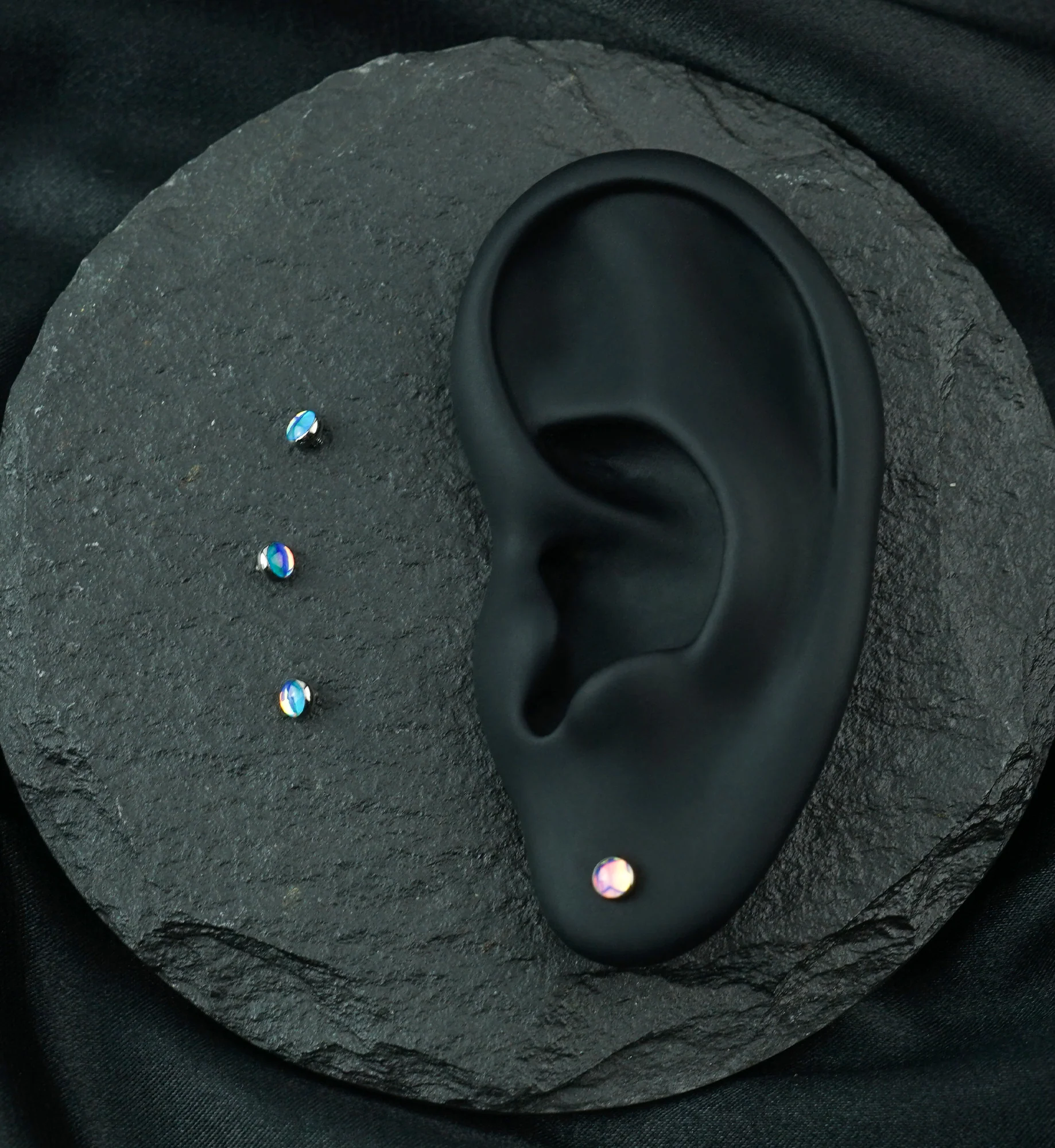 Blue Iridescent Gem Titanium Internally Threaded Top - Image 2