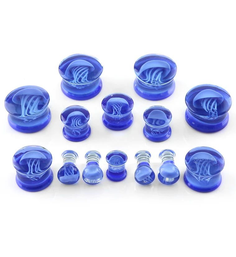 Blue Jellyfish Glass Plugs - Image 2