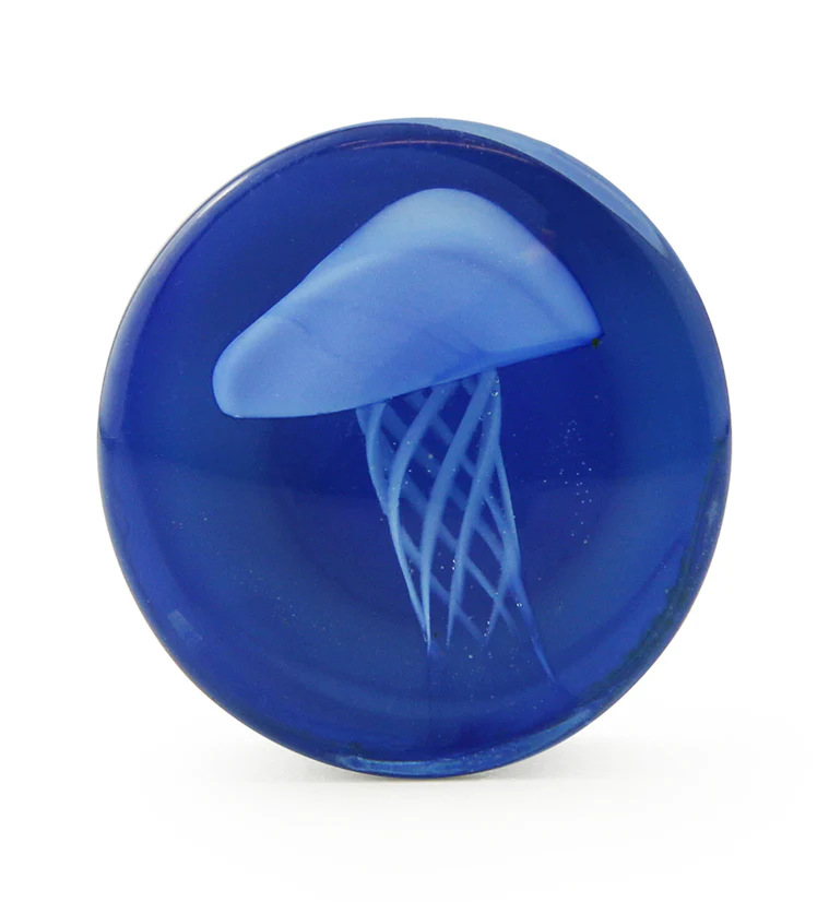 Blue Jellyfish Glass Plugs - Image 4
