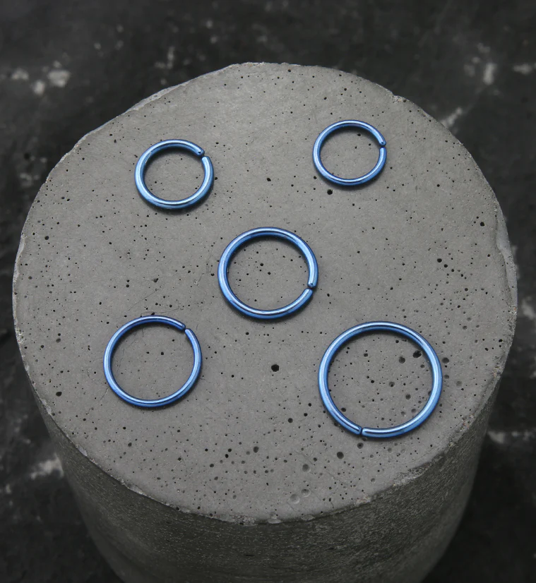 Blue Niobium Seamless Ring - Image 2