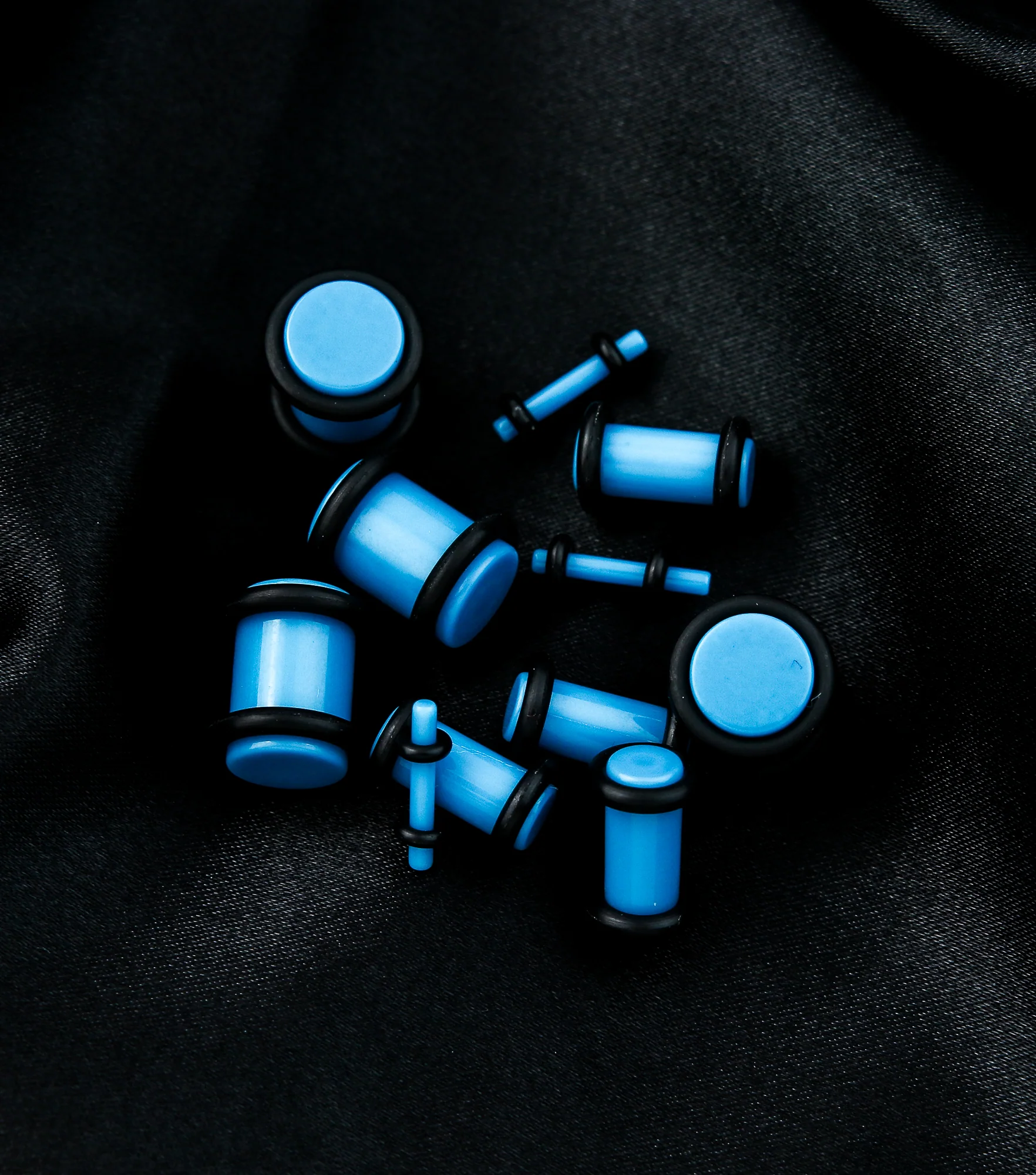 Blue No Flare Acrylic Plugs - Image 2