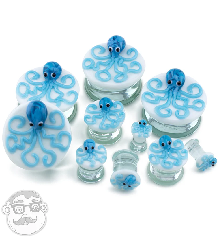 Blue Octopus Glass Plugs - Image 3