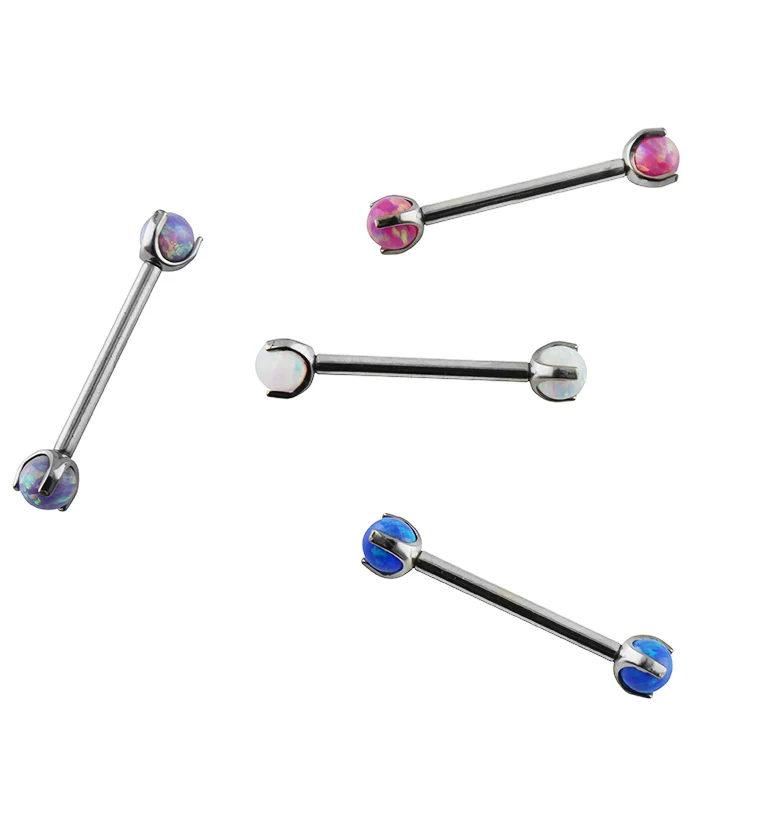 Blue Opalite Claw Titanium Barbell - Image 4