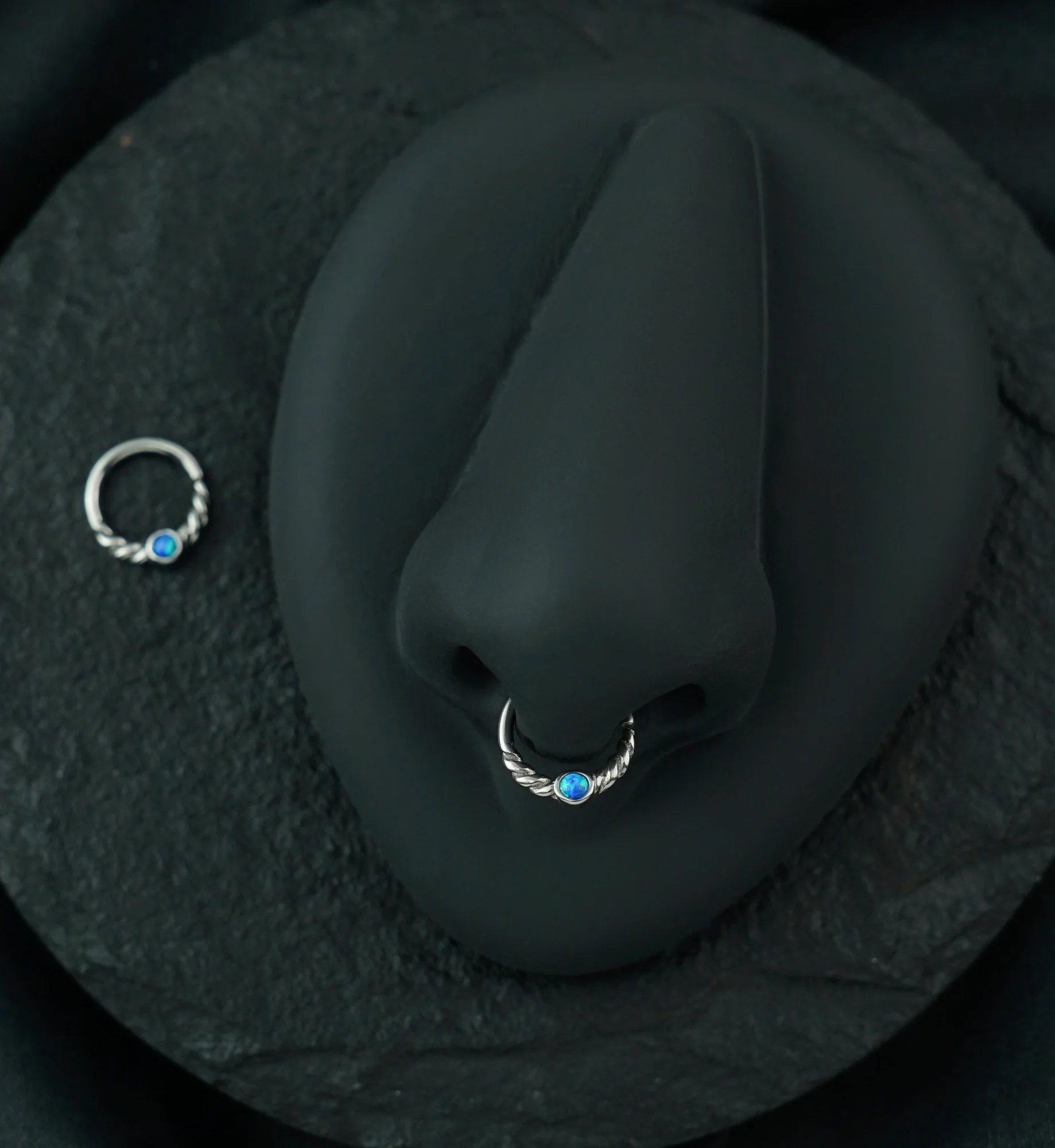Blue Opalite Twine Seamless Ring - Image 2