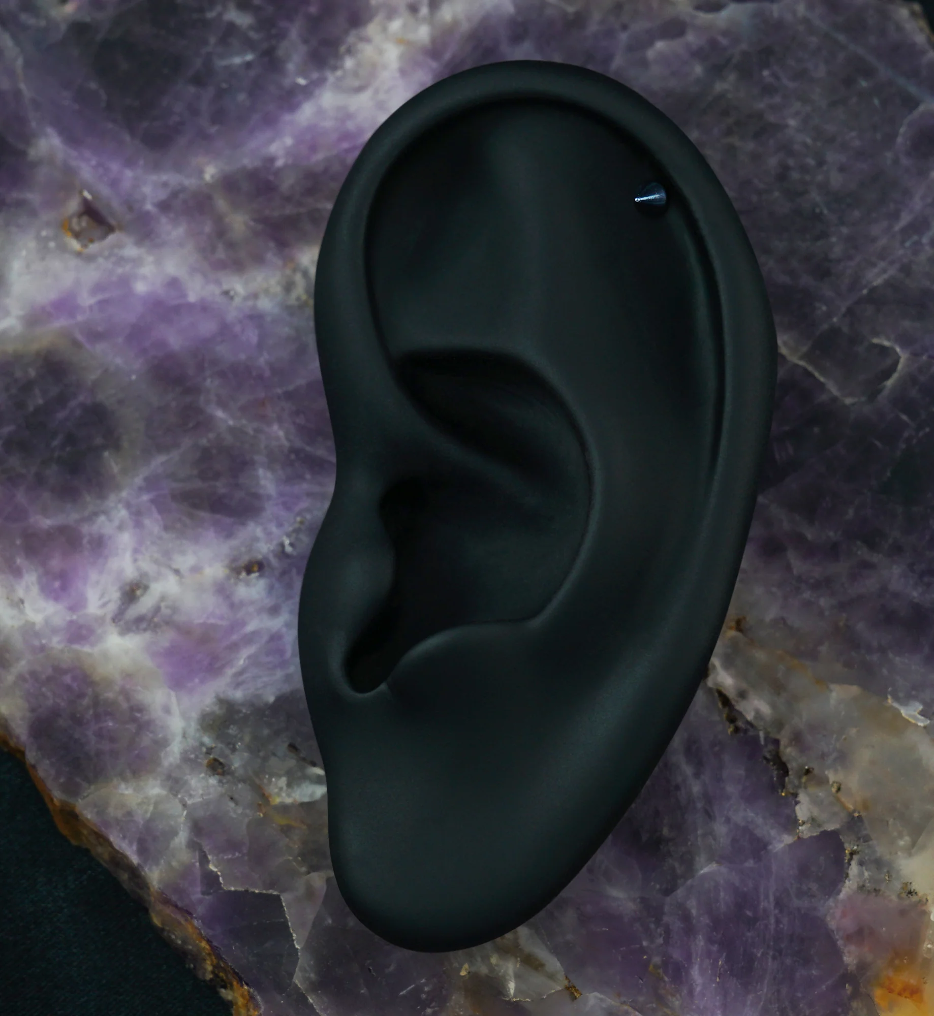 Blue PVD Spike Labret Flatback - Image 3