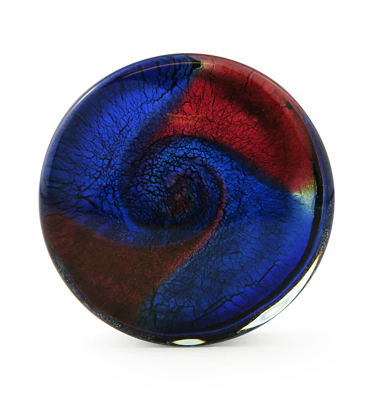 Blue & Red Dichroic Glass Plugs - Image 4