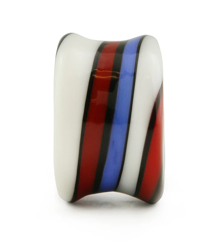 Blue & Red Swirl Design Plugs - Image 3
