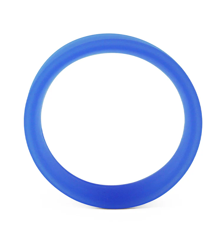Blue Silicone Ear Skins Tunnels - Image 4