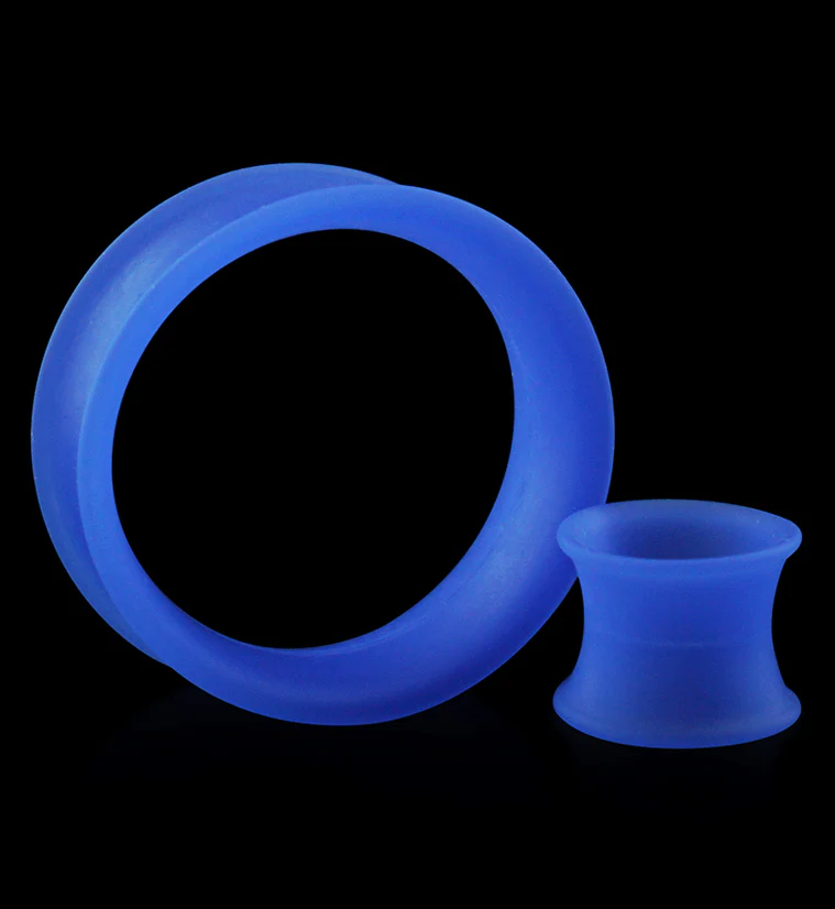 Blue Silicone Ear Skins Tunnels - Image 6
