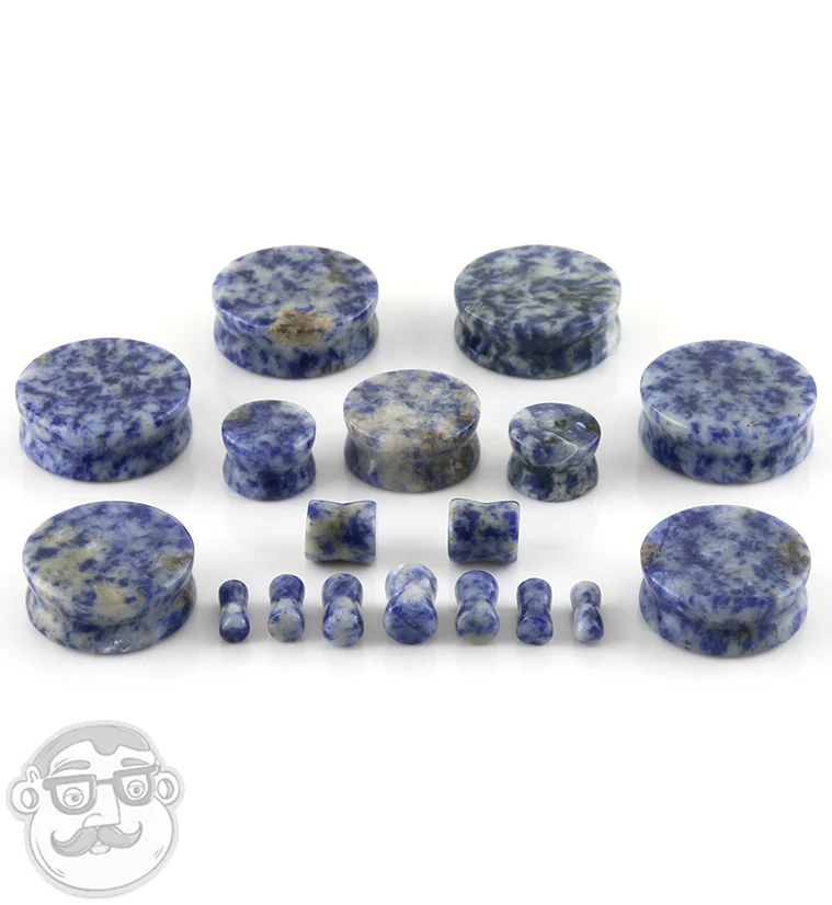 Blue Spot Jasper Stone Plugs - Image 9