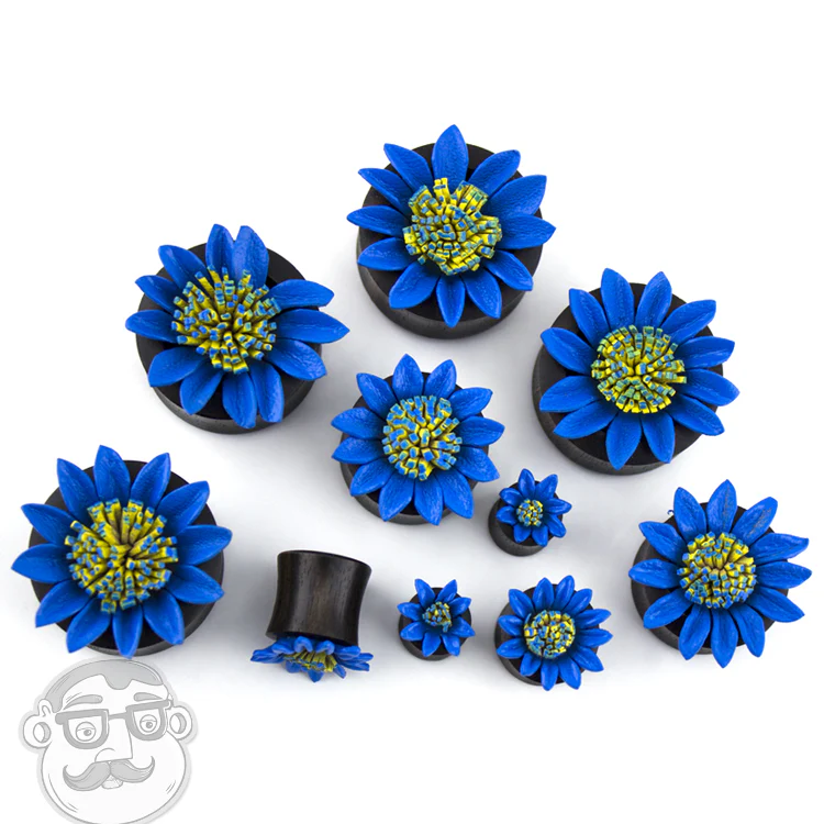 Blue Sunflower Sono Wood Plugs - Image 4