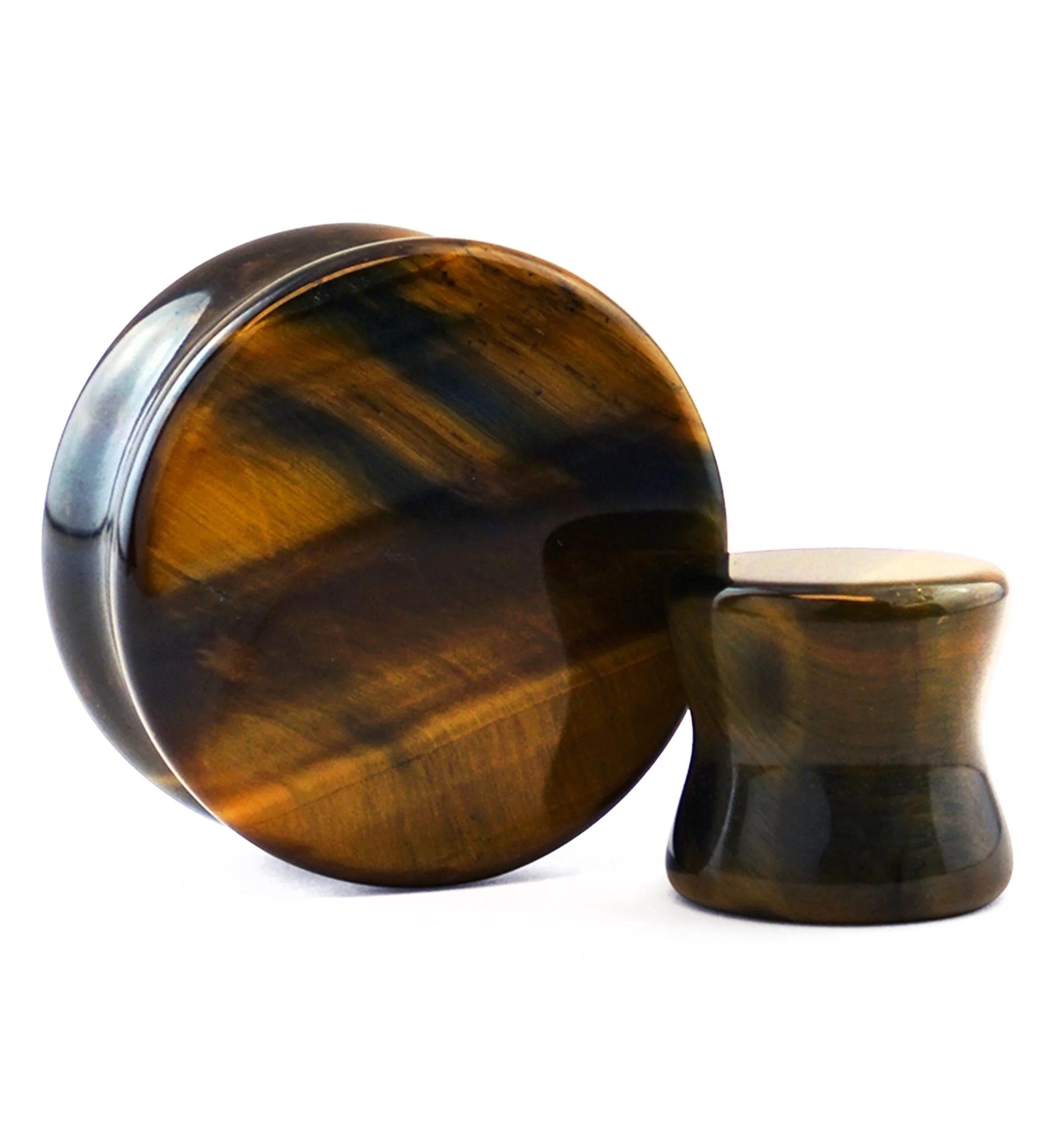 Blue Tigers Eye Stone Plugs