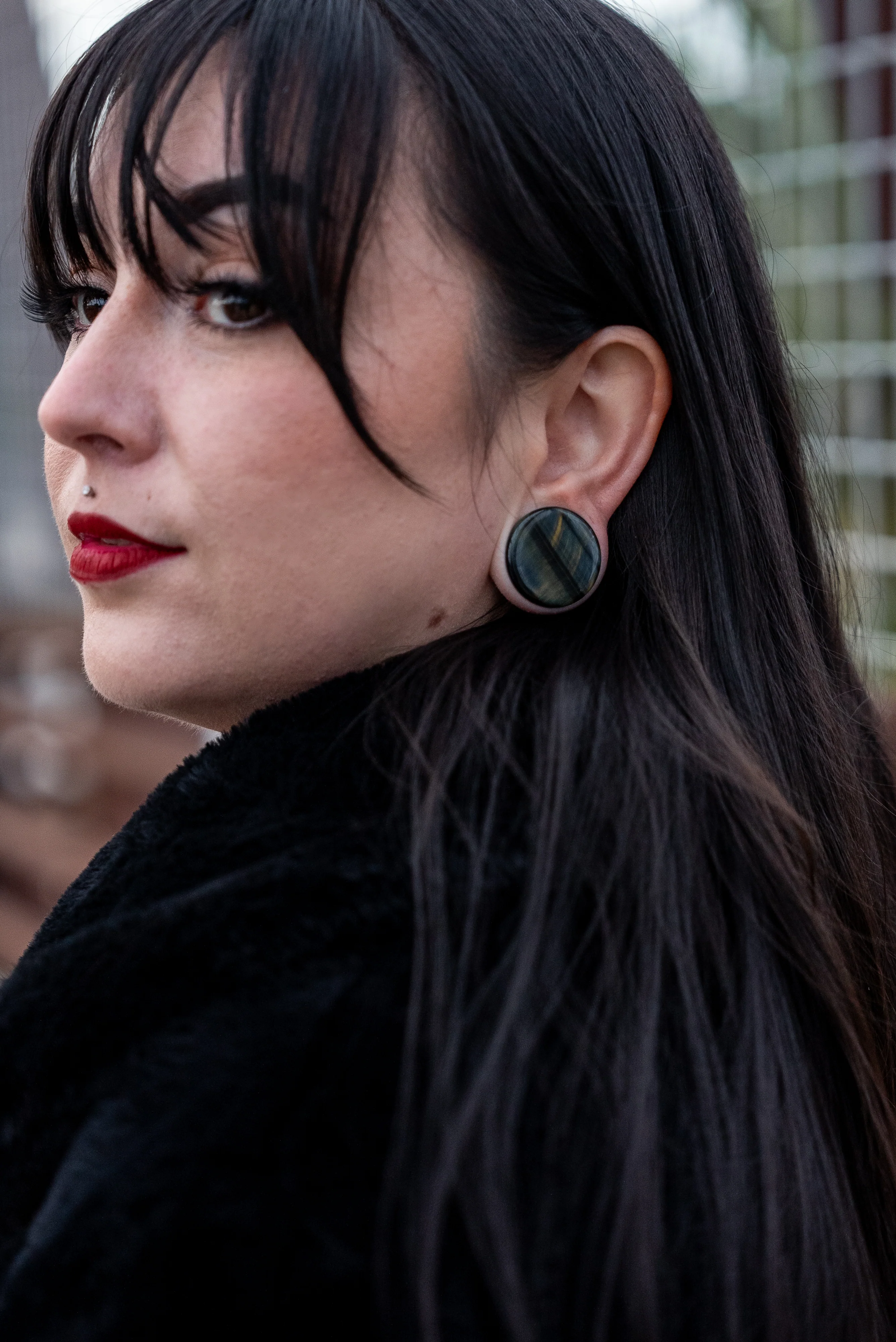 Blue Tigers Eye Stone Plugs - Image 7