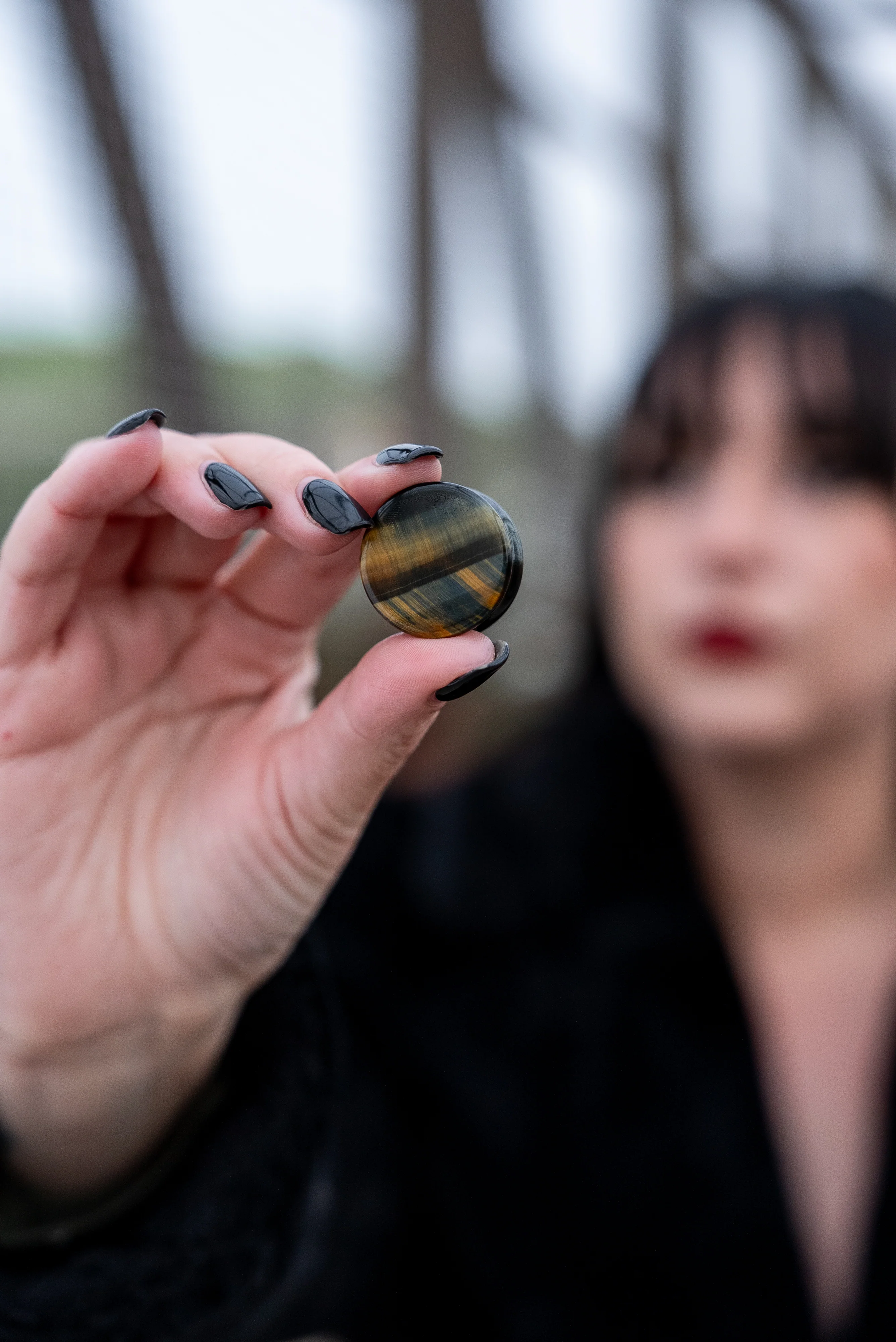 Blue Tigers Eye Stone Plugs - Image 8