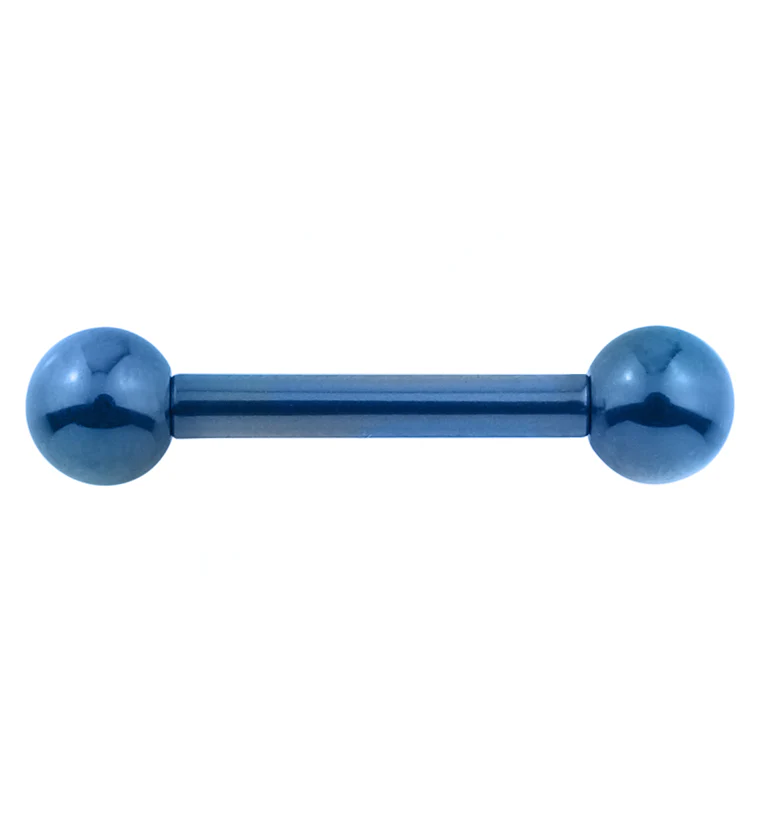 Blue Titanium Barbell