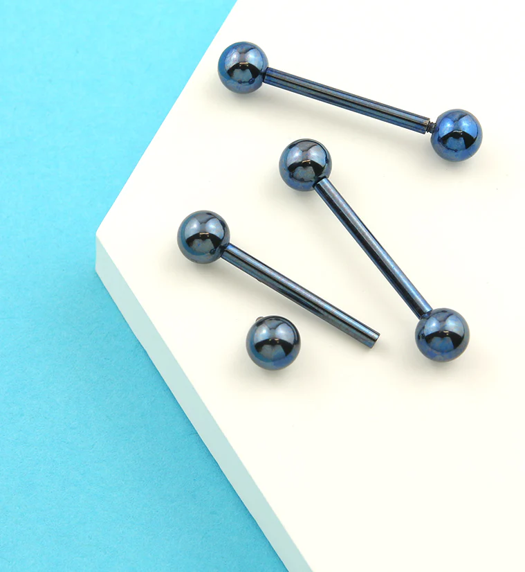 Blue Titanium Barbell - Image 2