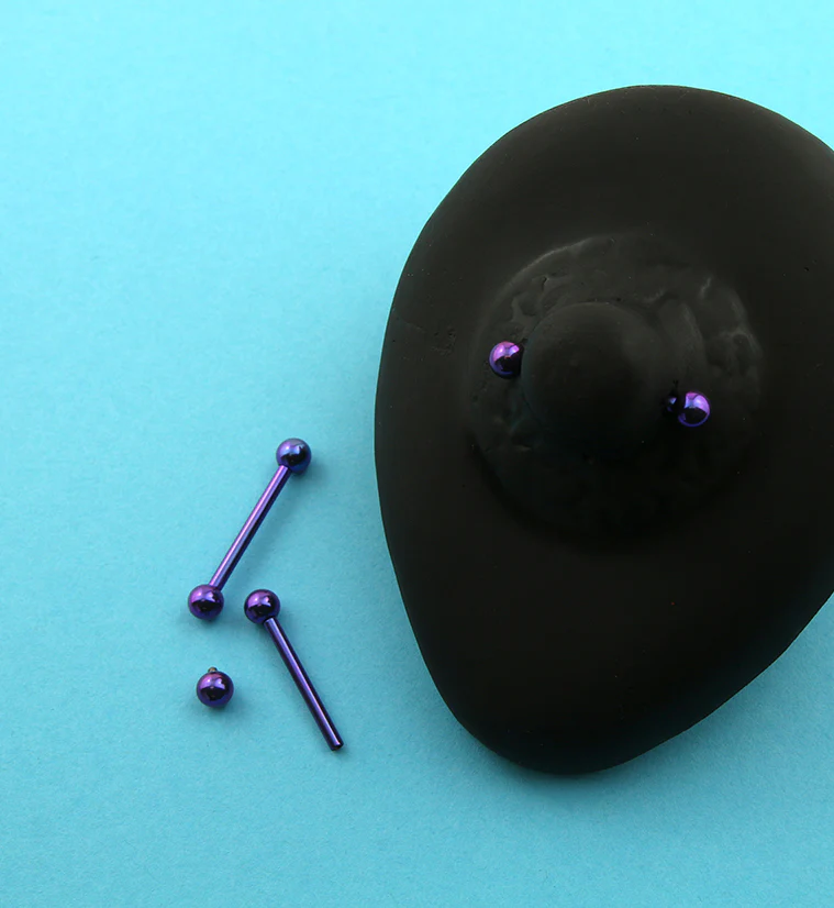 Blurple Titanium Barbell - Image 3