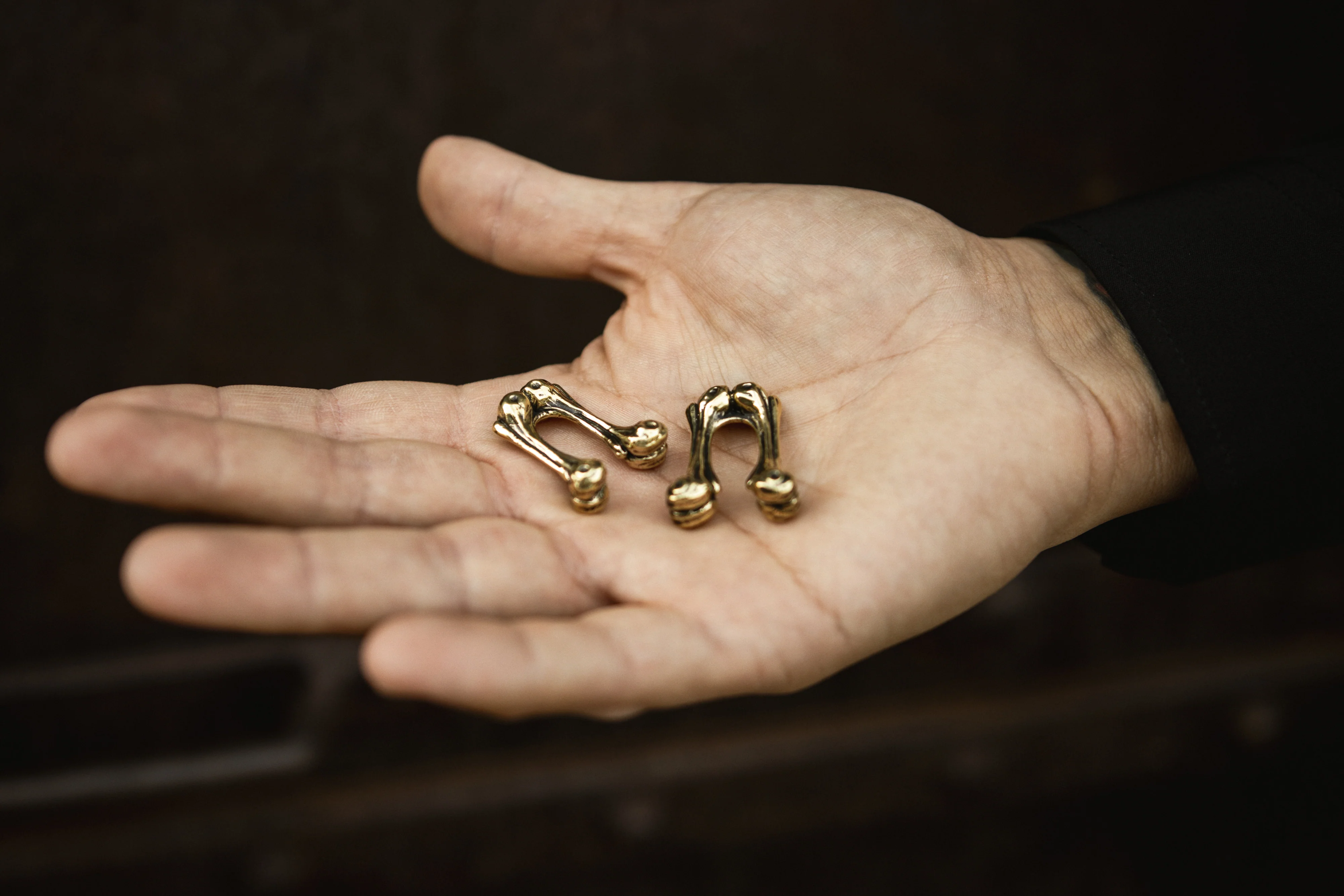 Bone Joint Brass Ear Weights - Image 8
