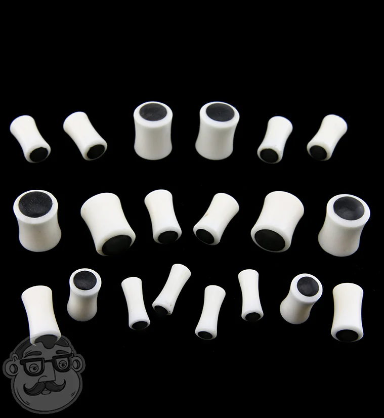 Bone Plugs with Areng Wood Inlay - Image 2