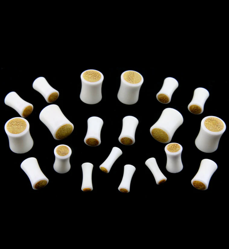 Bone Plugs with Jackfruit Wood Inlay