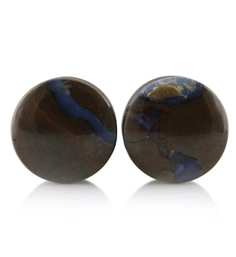 Boulder Opal Plugs 3-4" (19mm) Version 1