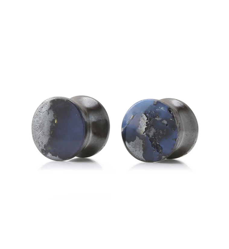 Boulder Opal Stone Plugs 00G (10mm) Version 3 - Image 2